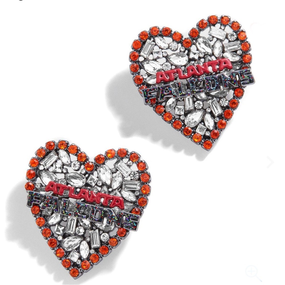 Brand New Baublebar Atlanta FALCONS Statement Stud Earrings